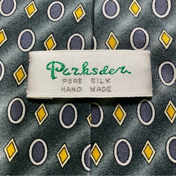 Set Of Two‎ Parksder Silk Ties Men's Executive Professional Smooth Silk Gray - Picture 9 of 13